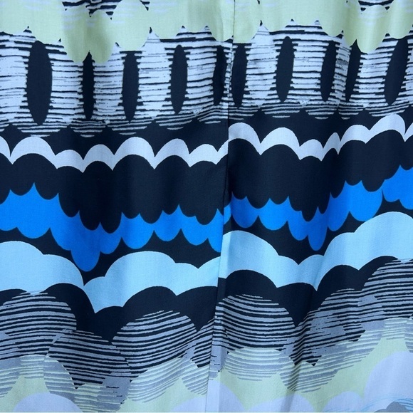 SIZE 2 APOSTROPHE ALINE SKIRT LINED COLORFUL  BLUE GREEN BLACK - Picture 8 of 10
